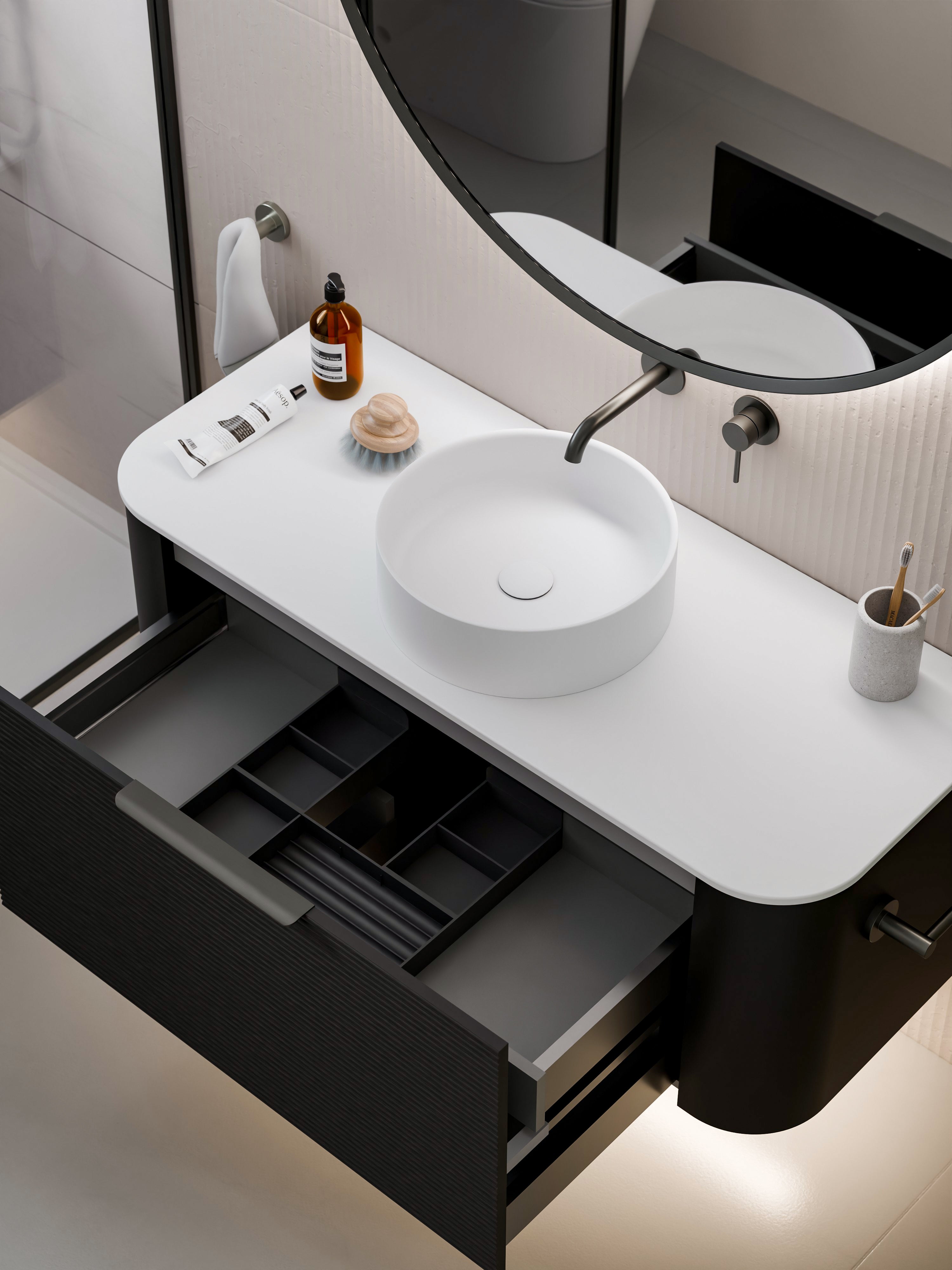 Code Nature 1200 Vanity | Flat Slab Top | Orchard Front