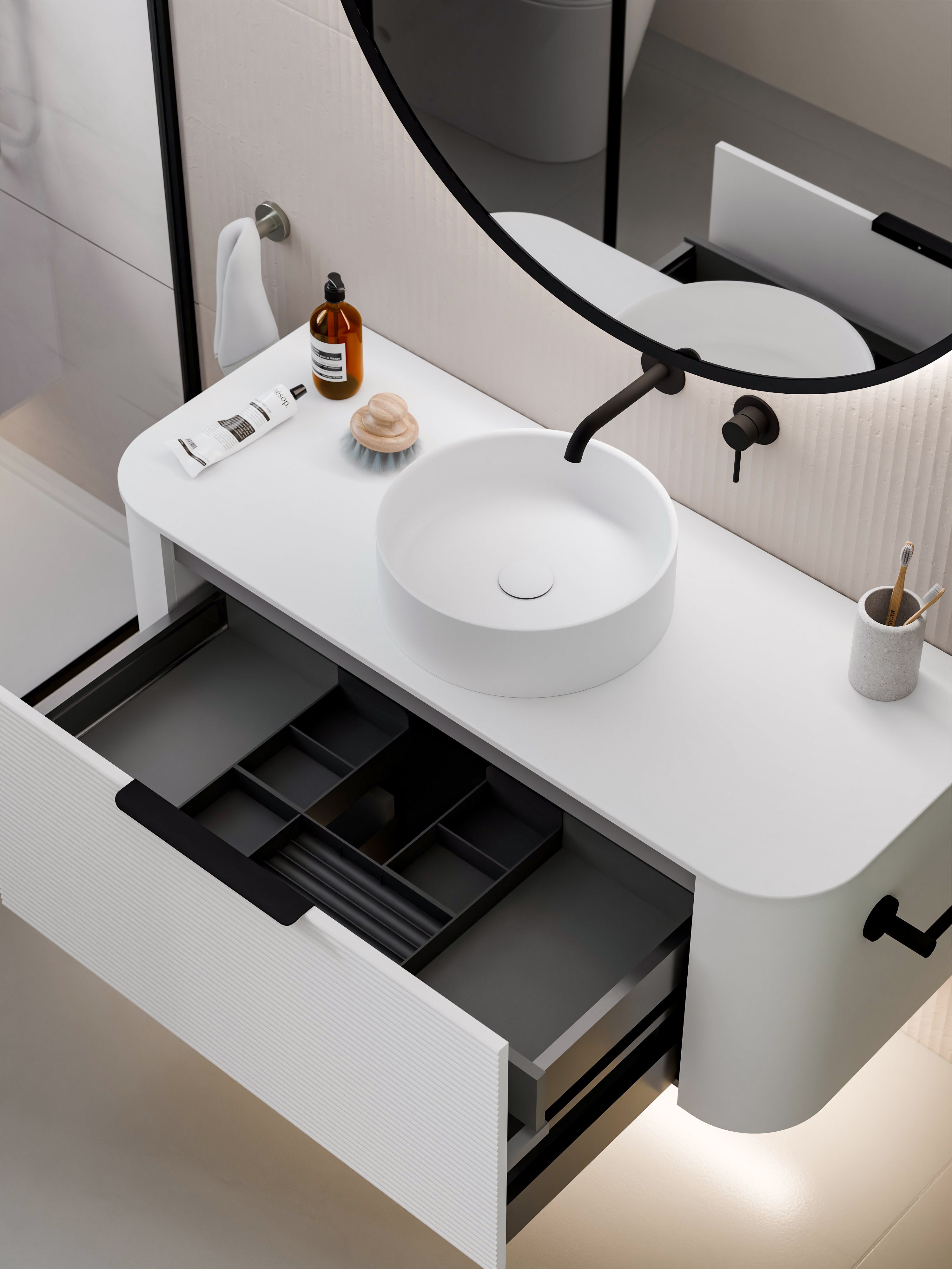 Code Nature 1200 Vanity | Flat Slab Top | Orchard Front