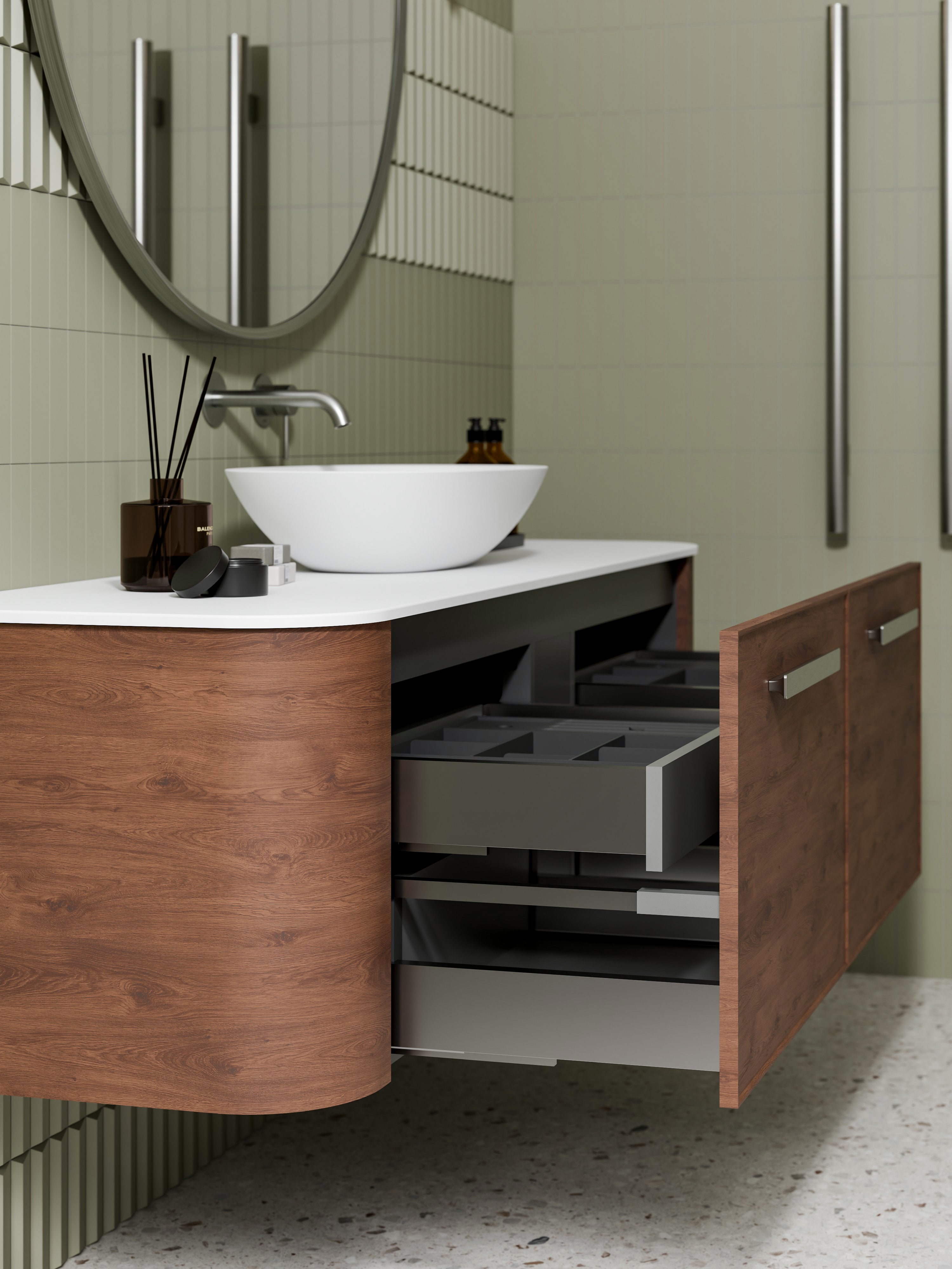 Code Nature 1500 Vanity | Flat Slab Top | Single Sink | Axel Front