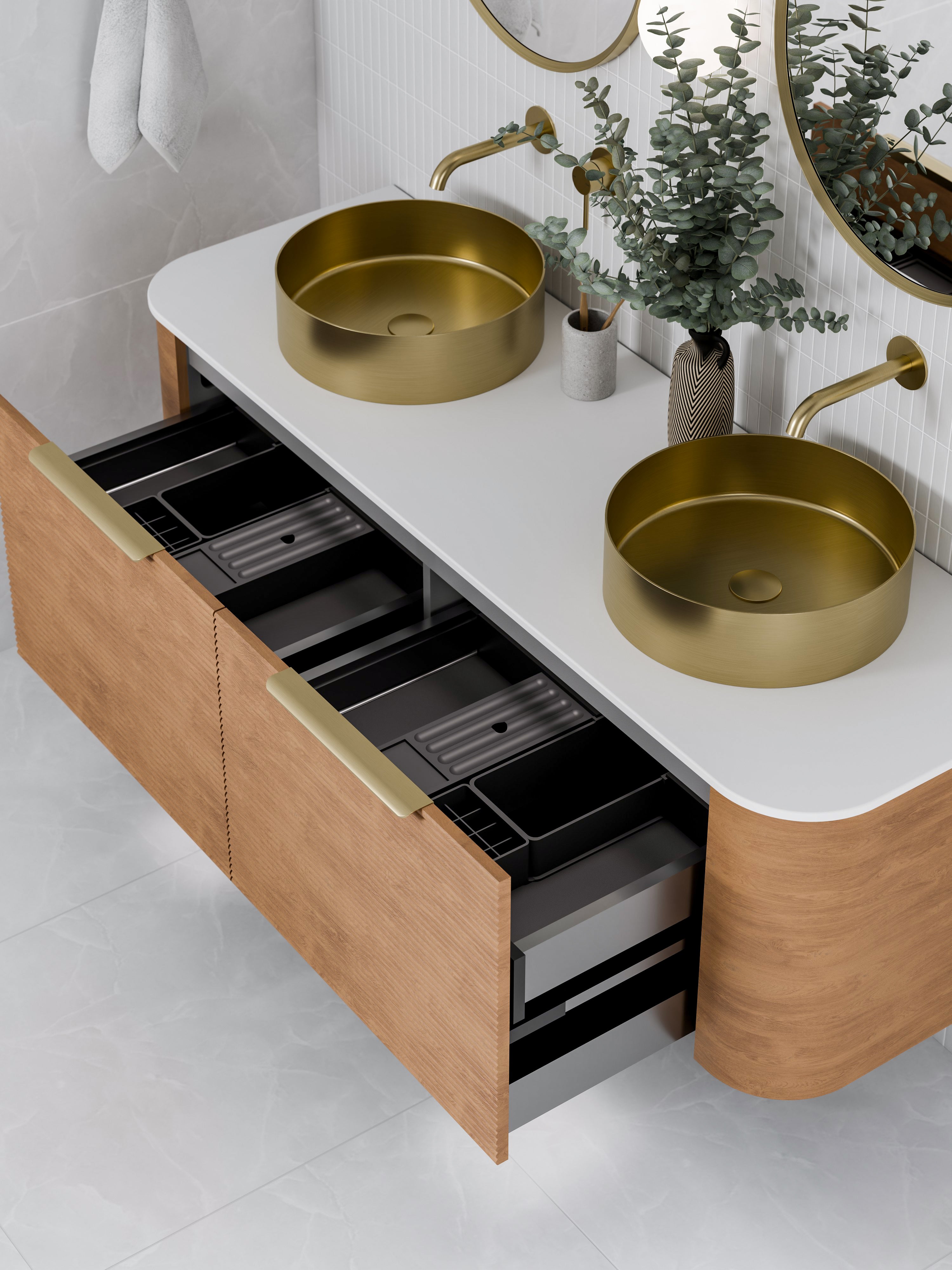 Code Nature 1500 Vanity | Flat Slab Top | Orchard Front