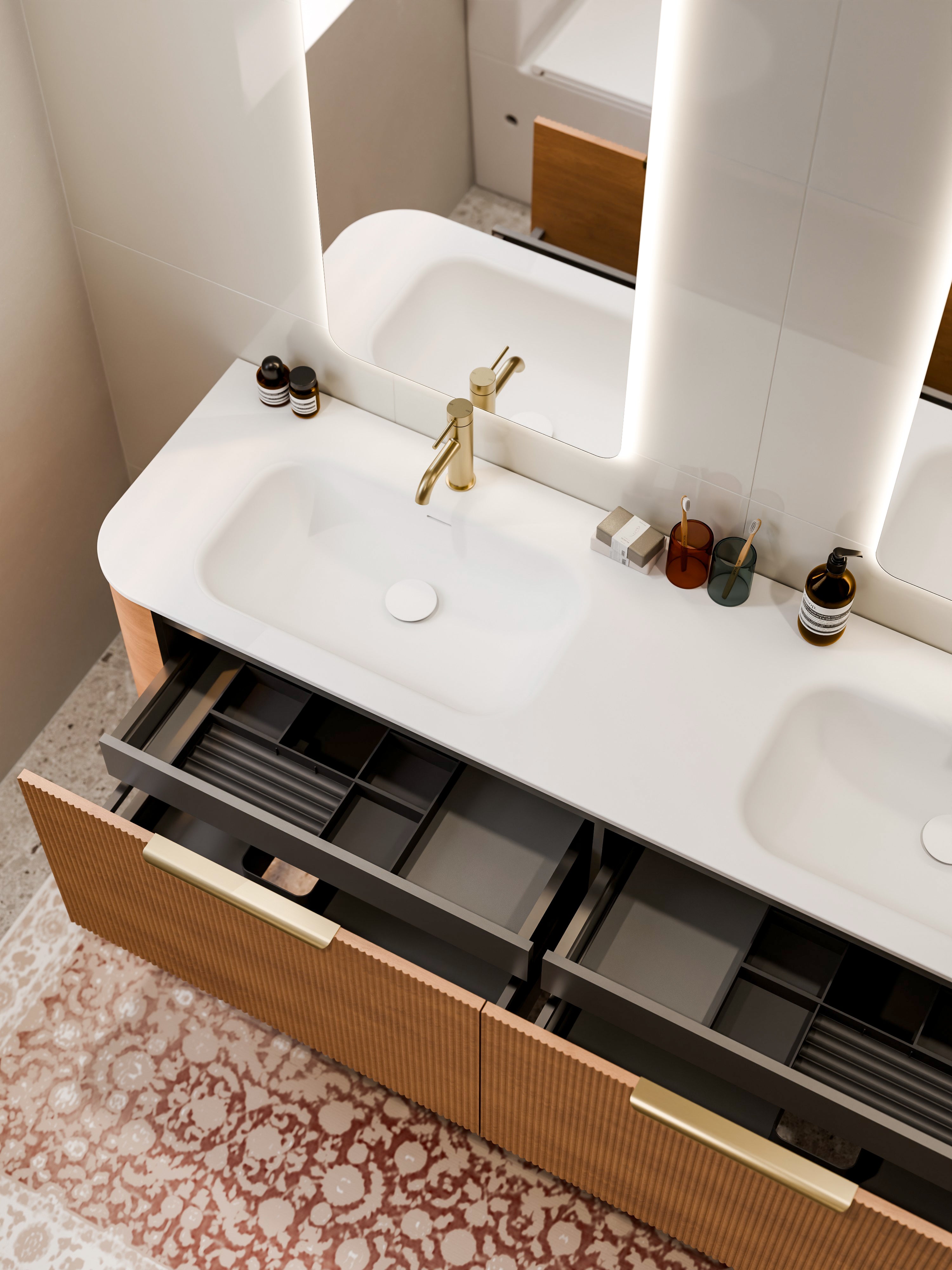 Code Nature 1800 Vanity | Navarra Sink | Pillar Front