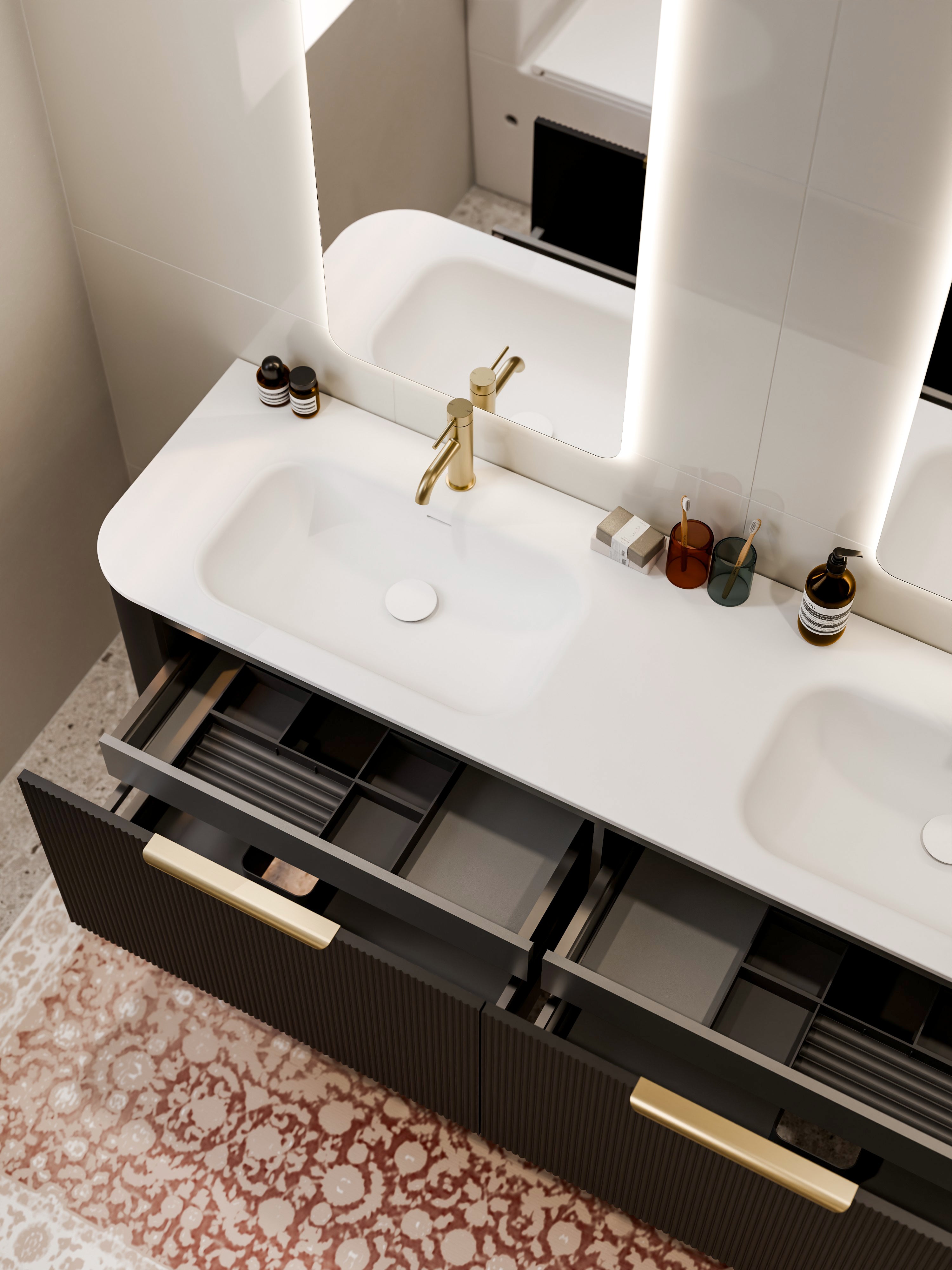 Code Nature 1800 Vanity | Navarra Sink | Pillar Front