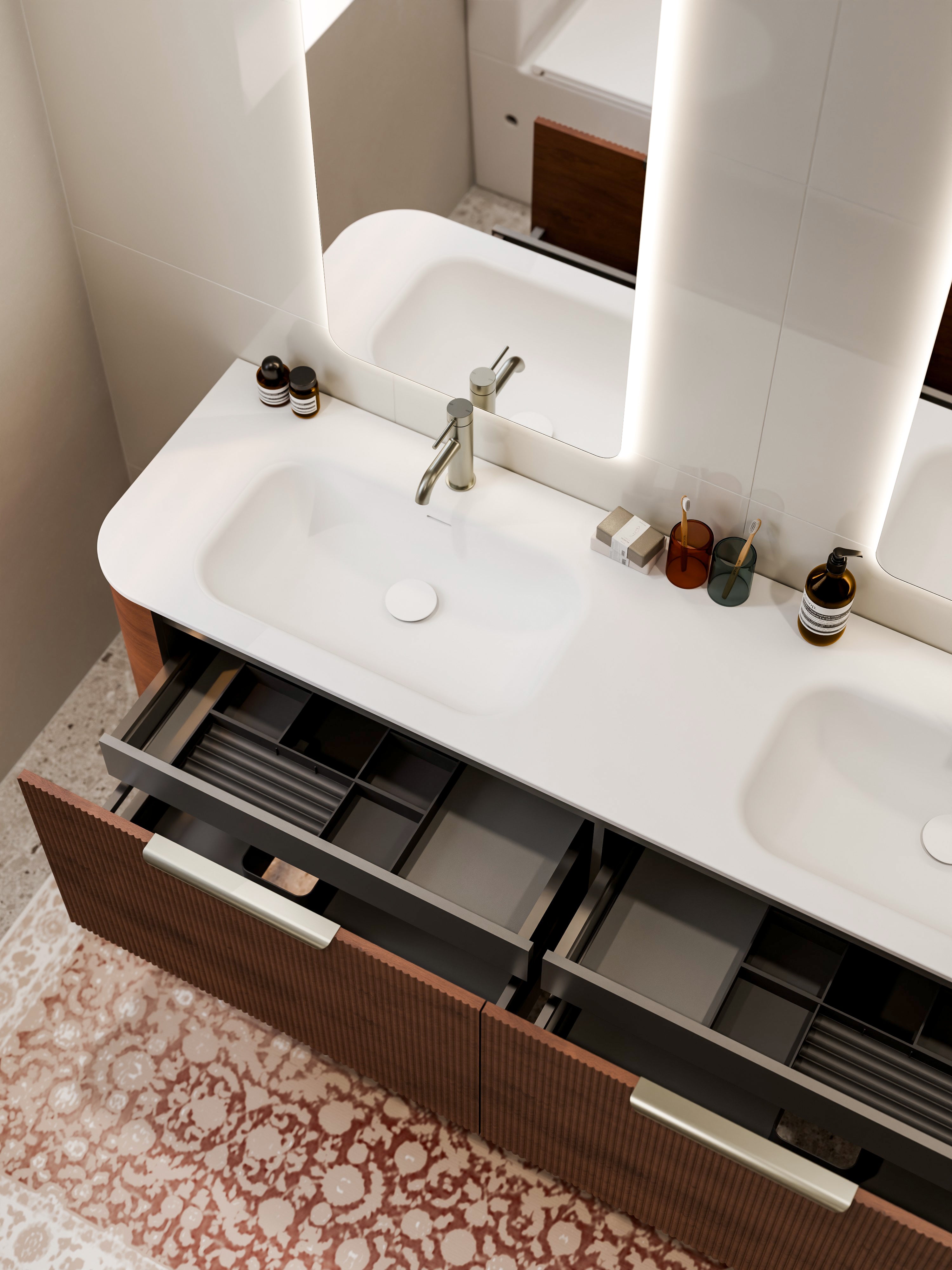 Code Nature 1800 Vanity | Navarra Sink | Pillar Front