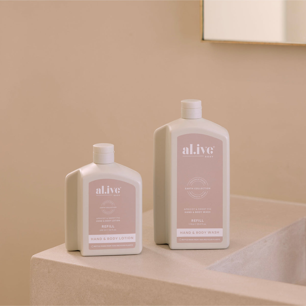 Al.ive Hand & Body Lotion Refill - Apricot & Sweet Fig 650ml