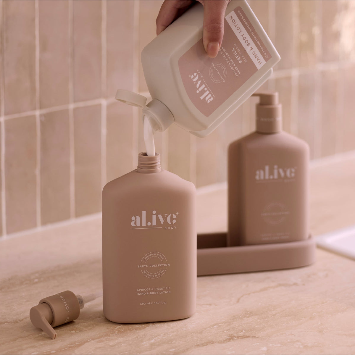 Al.ive Hand & Body Lotion Refill - Apricot & Sweet Fig 650ml