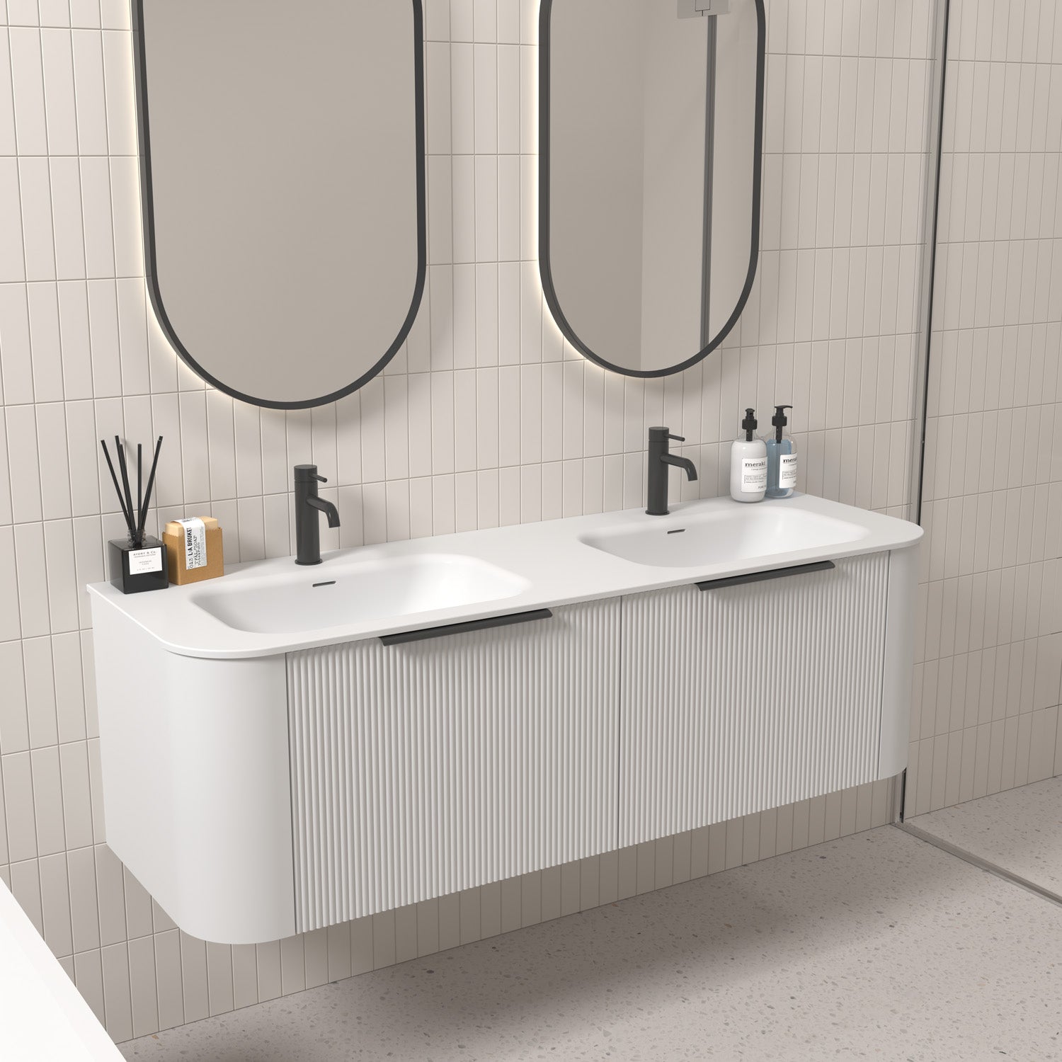 code-nature-1500-pillar-vanity-range-matte-white-double-basin