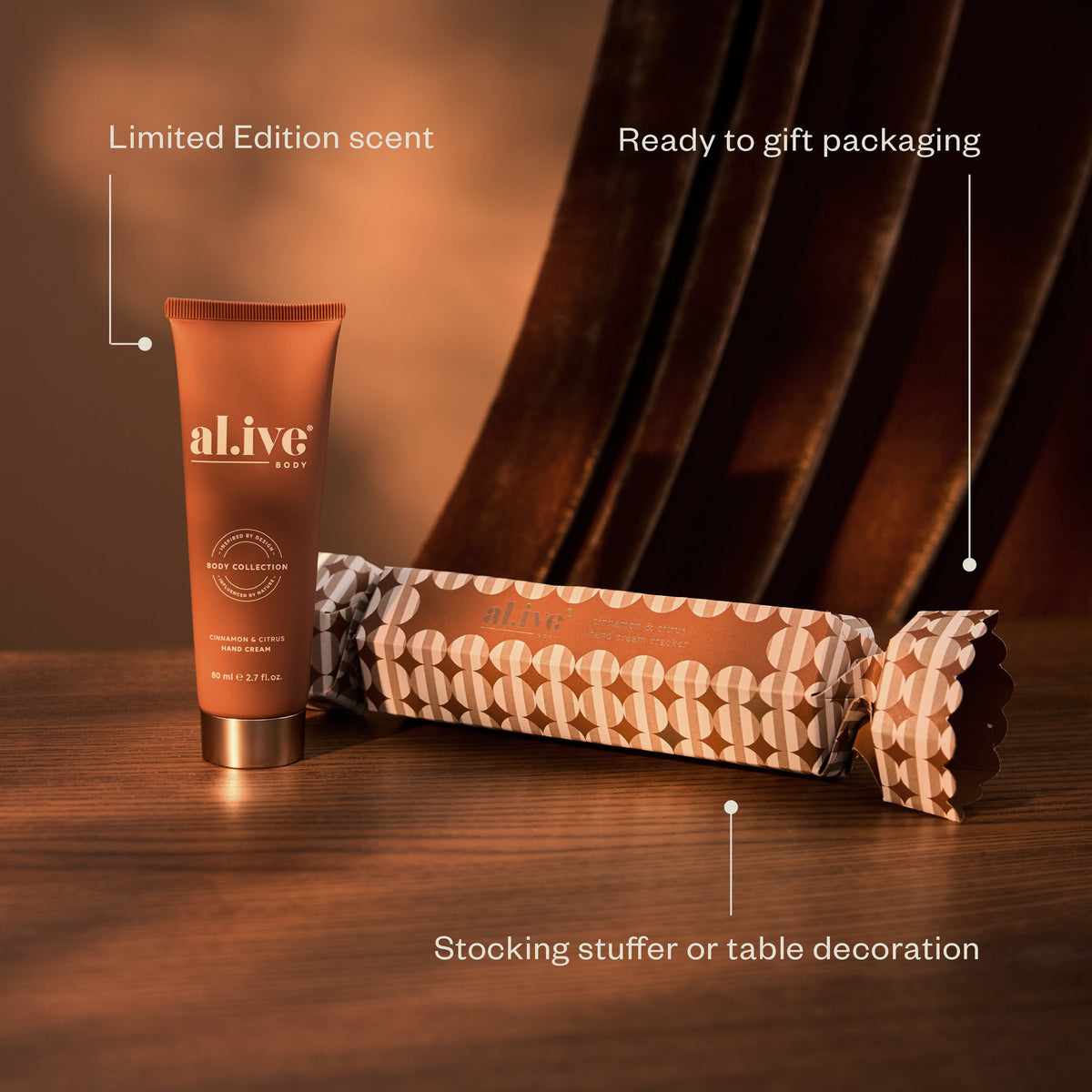 Al.ive Hand Cream Cracker - Cinnamon & Citrus