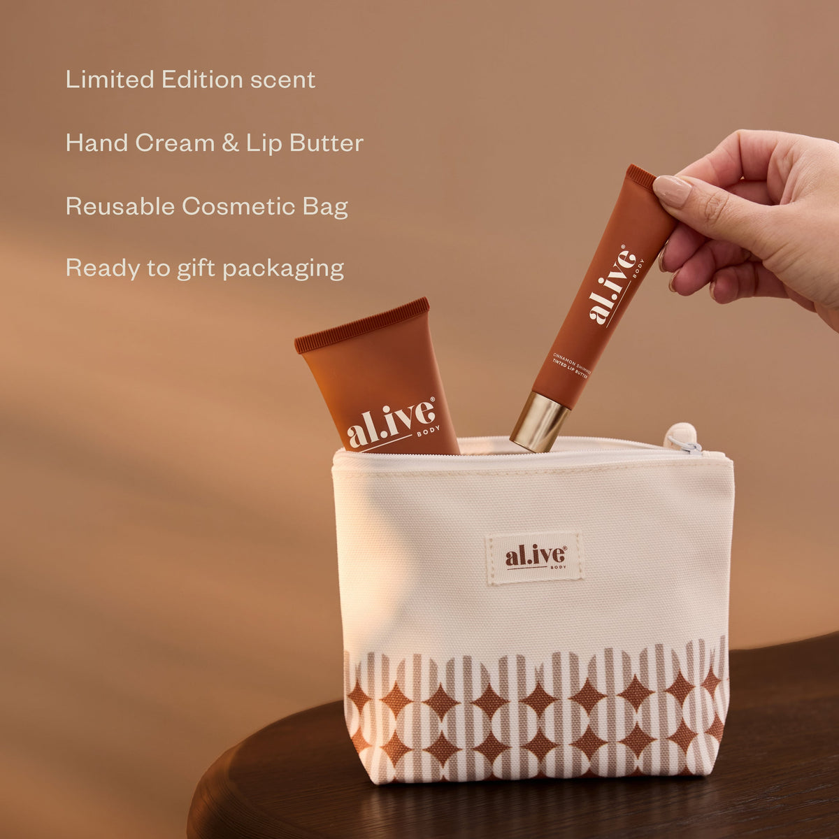 Al.ive Hand & Lip Gift Set - Cinnamon & Citrus