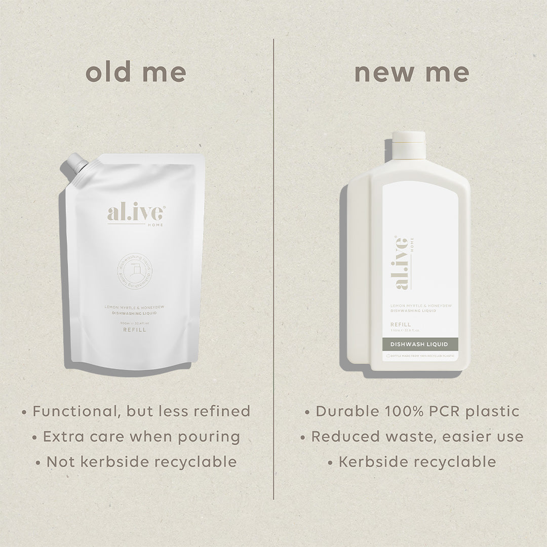 Al.ive Dish Wash Refill - Lemon Myrtle & Honeydew 1L