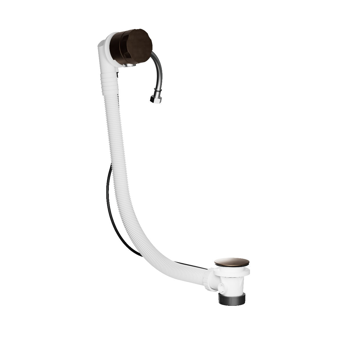 Plumbline Buddy Bath Filler, Pop Up Waste With Overflow and Trap - Tuscan Bronze
