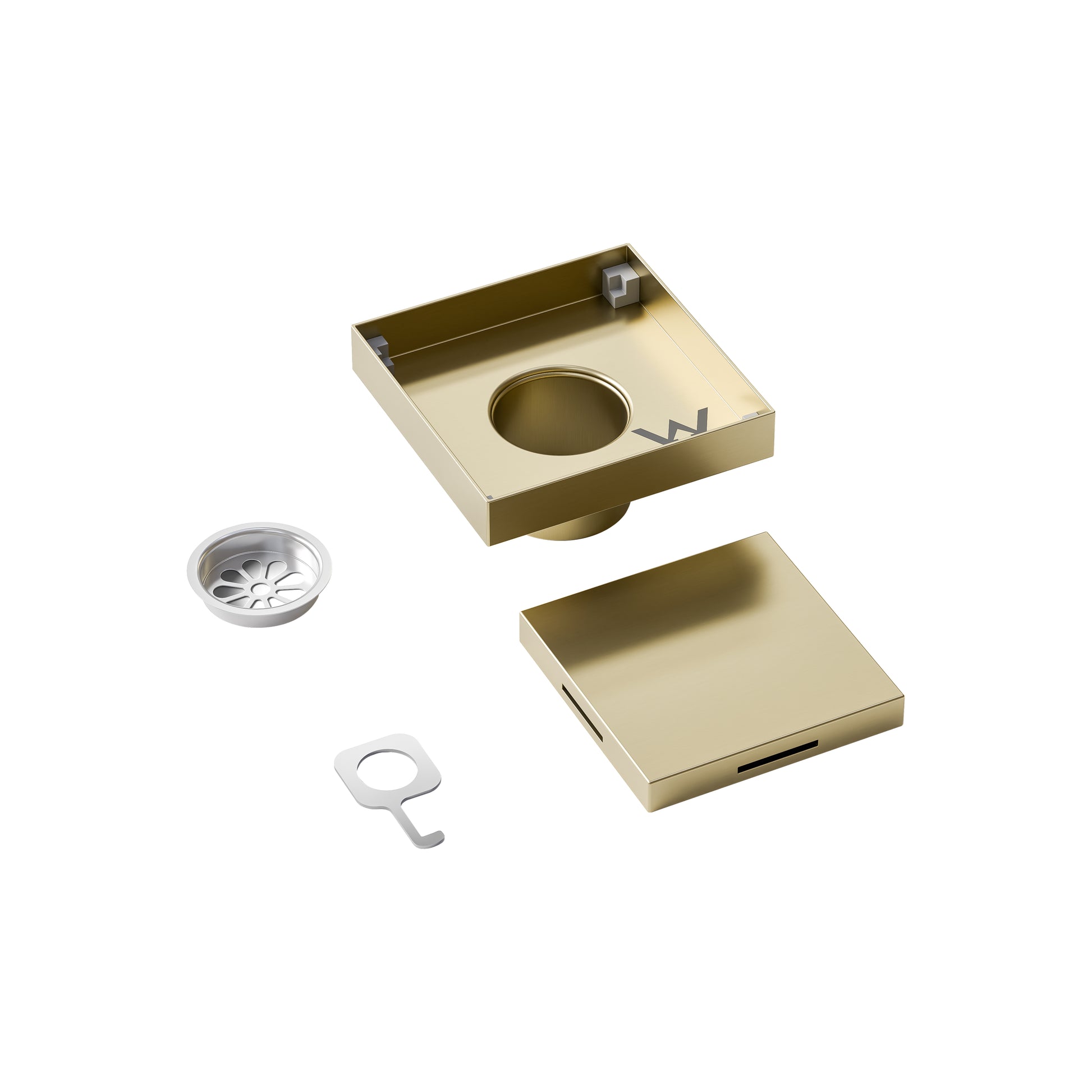 code-tile-shower-grate-kit-with-hair-filter-and-removable-key-brushed-gold