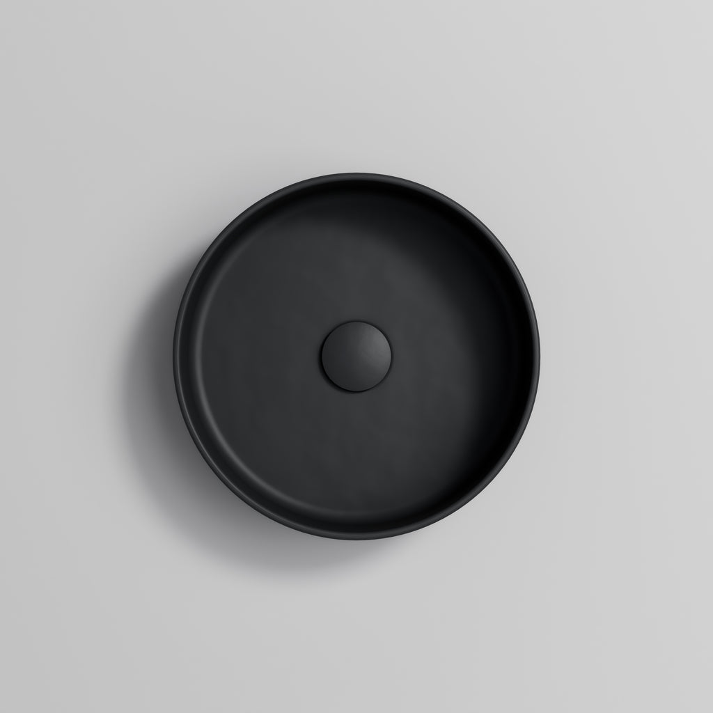 code-pure-round-ceramic-basin-in-matte-dark-grey-with-matching-waste