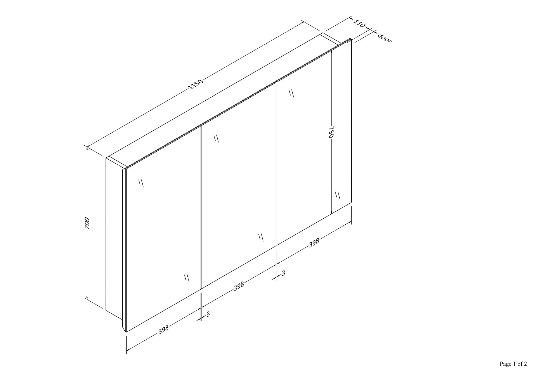 code-pavia-mirror-cabinet-1200-spec-sheet-one