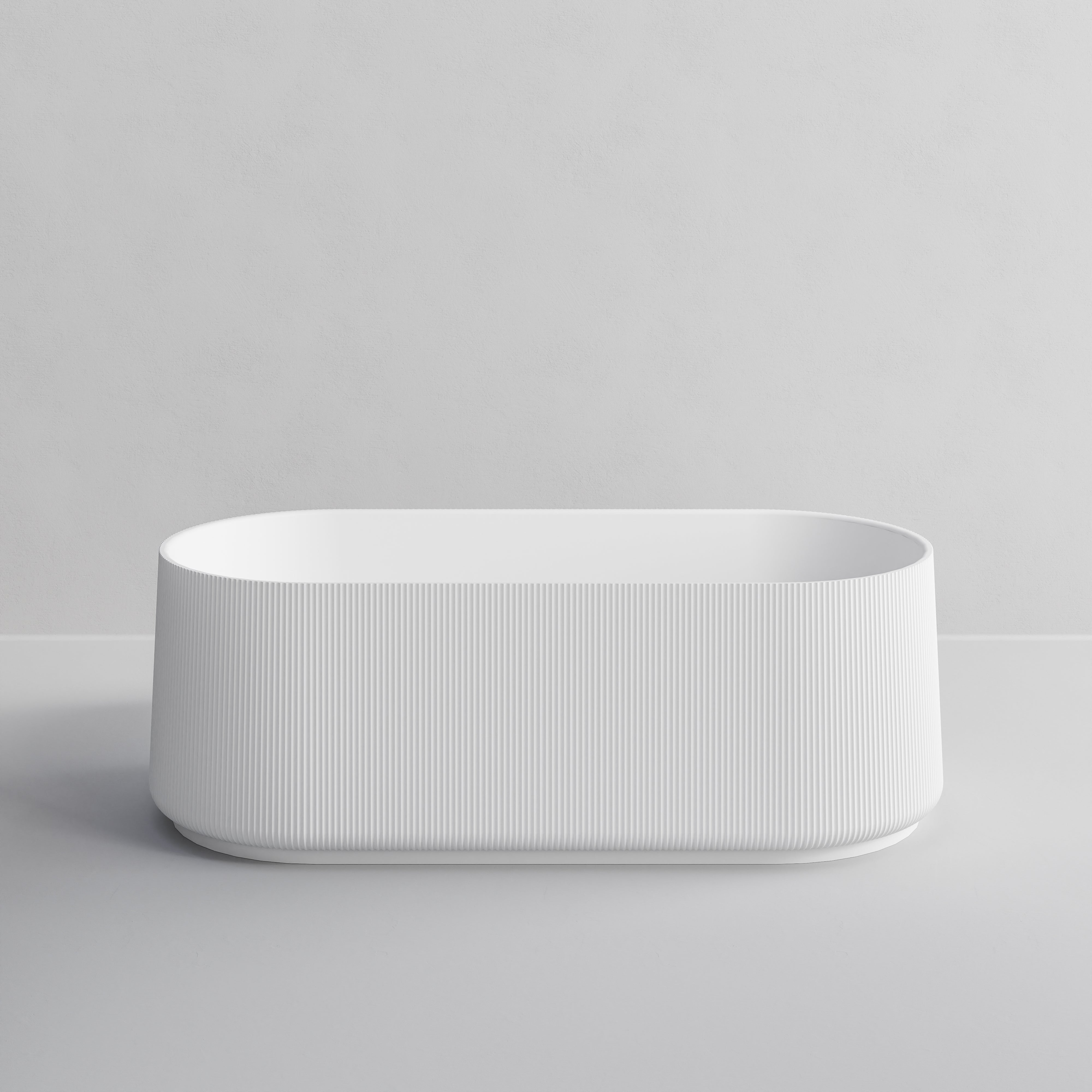 Code-Pillar-Acrylic-1700-freestanding-bath-matte-white-front-fluted