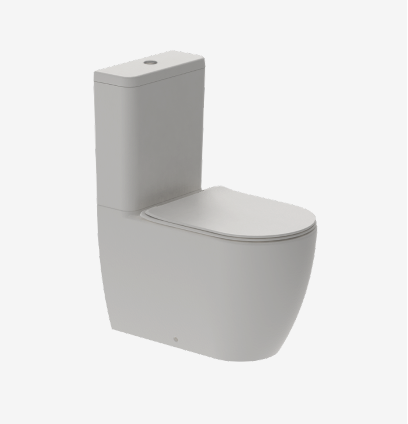 Plumbline Zen II Rimless Back to Wall Toilet Suite — Slim Seat, Matt White