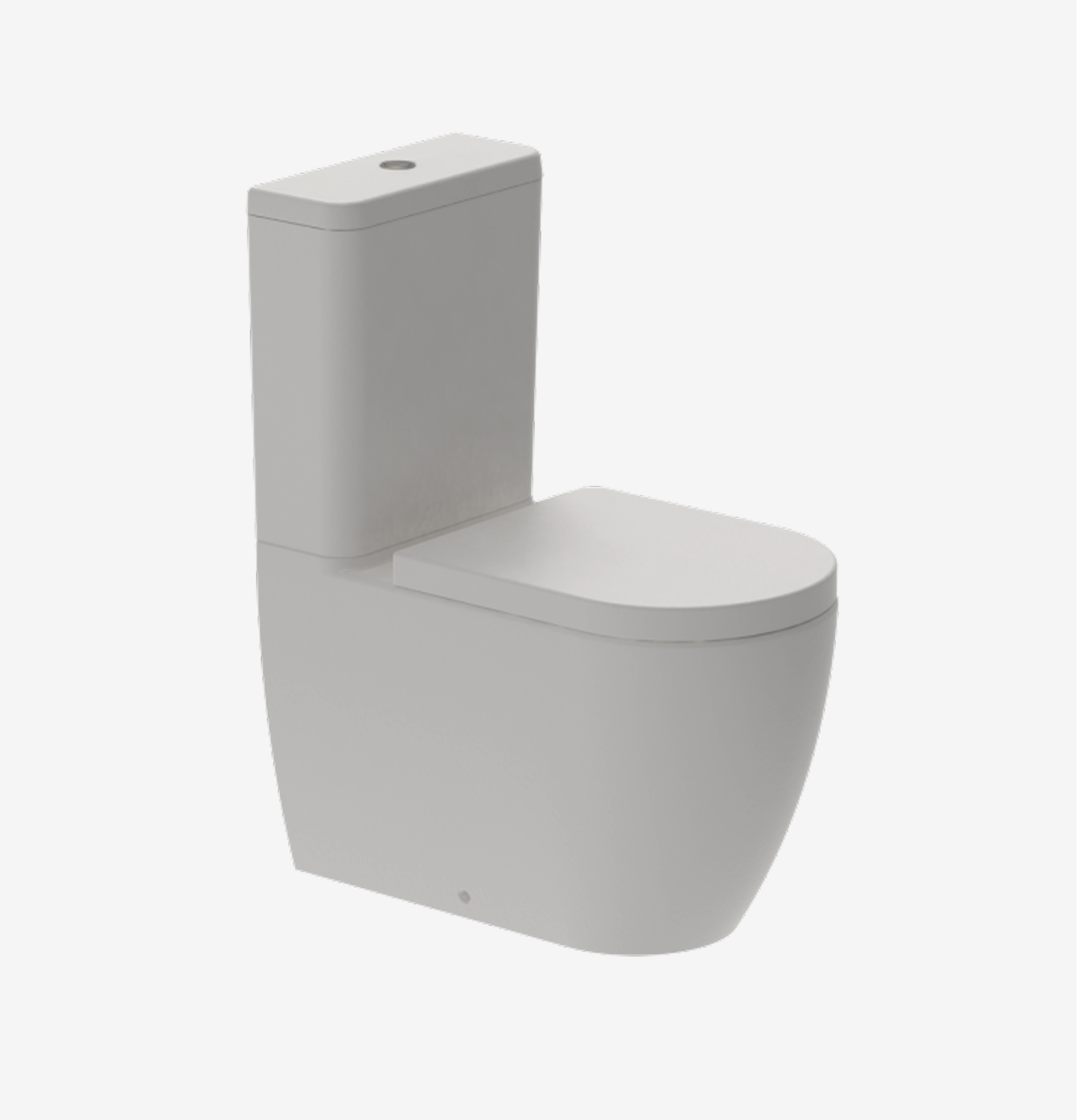 Plumbline Zen II Rimless Back to Wall Toilet Suite — Thick Seat, Matt White