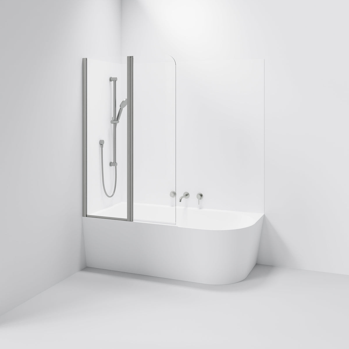 Pavia Double Panel Bath Screen | 550+450mm