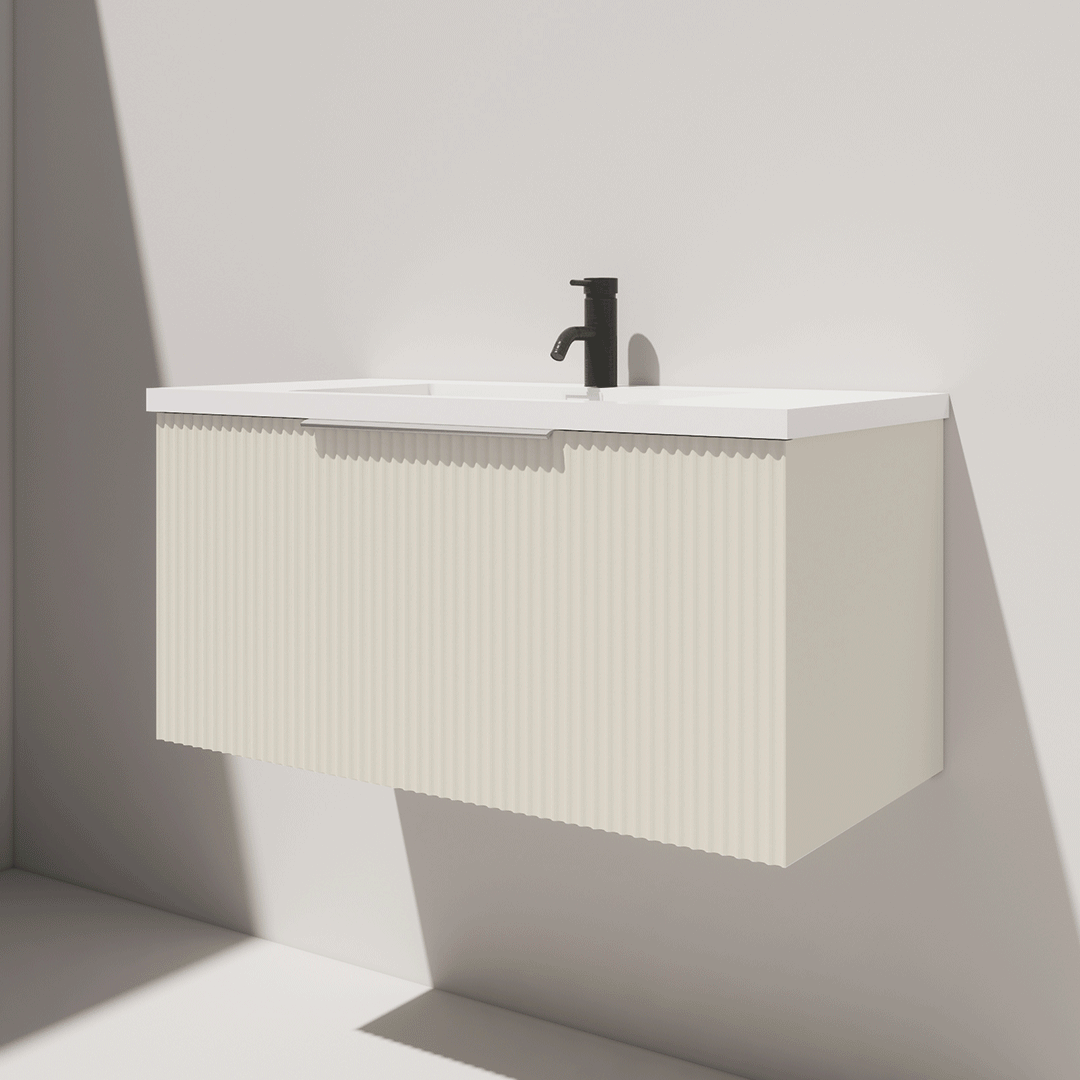 CODE PIPER 900 SINGLE DRAWER VANITY RANGE 2 COLOURS Elite Bathroomware