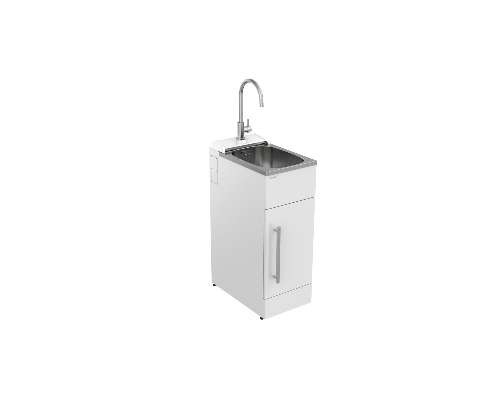 Robinhood Supertub Series 4, Slim, Door Model + Console, with S/S Lead Free Gooseneck Tap - ST3704SLIM