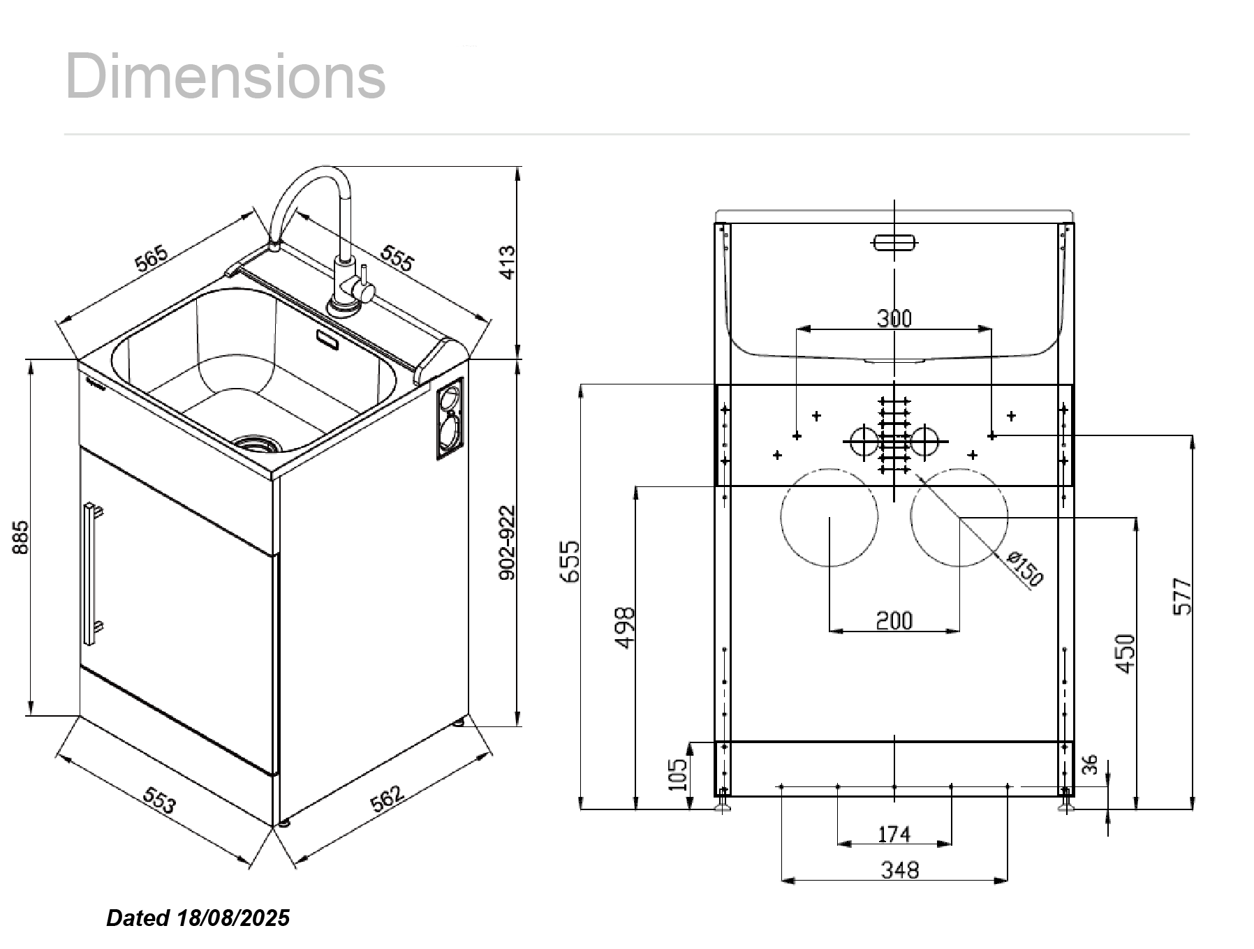 Robinhood Series 4 28L Supertub Laundry Tub with Tap (ST3704)