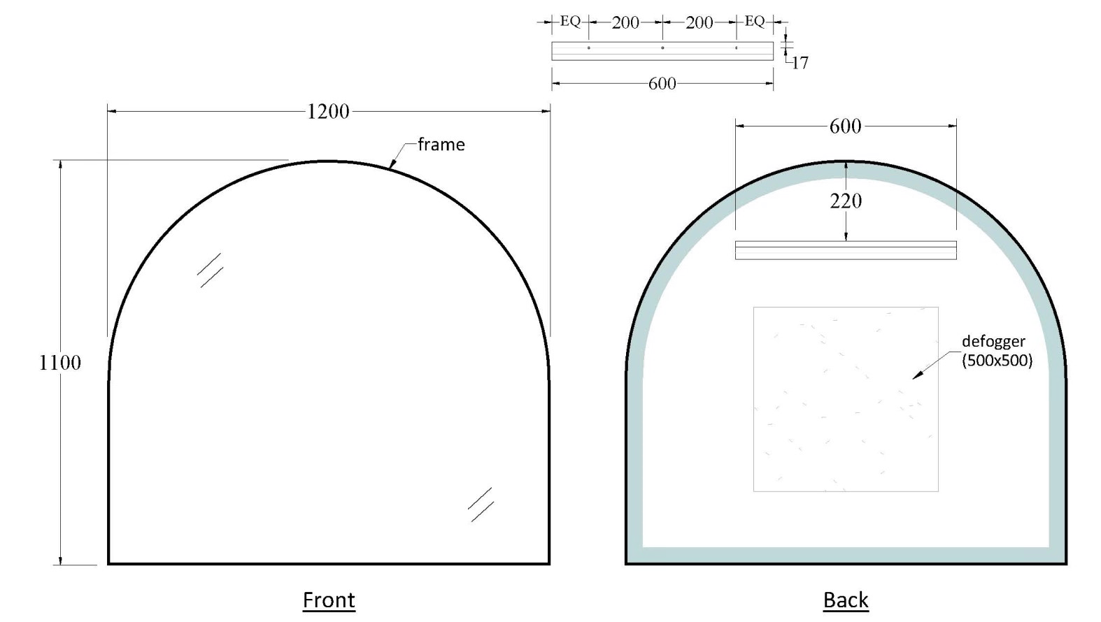 code-aspect-framed-mirror-range-1200-spec-sheet