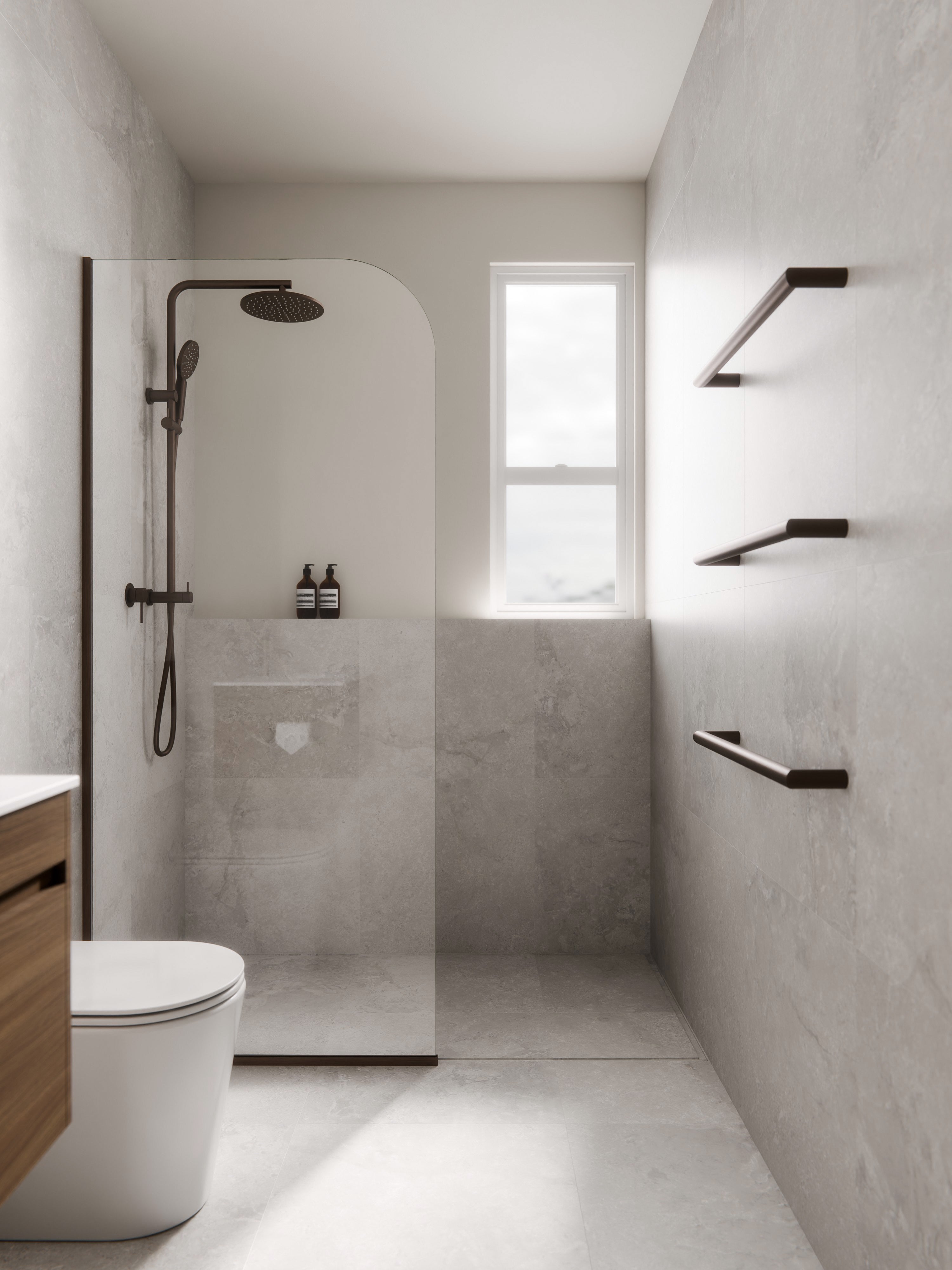 Code-Interiors-Bath-Screen-Glass-Panel-900-Setting-Brushed-Bronze