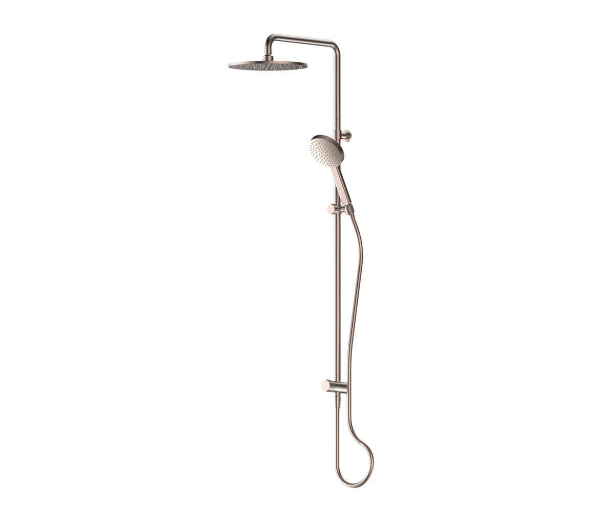 Greens Lavish Brass Twin Rail Shower - Brushed Bronze