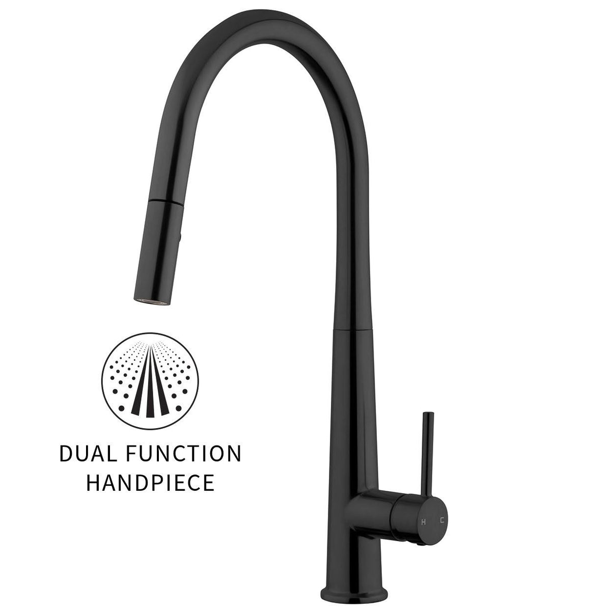 Voda Apollo Pull Out Sink Mixer Brushed Black