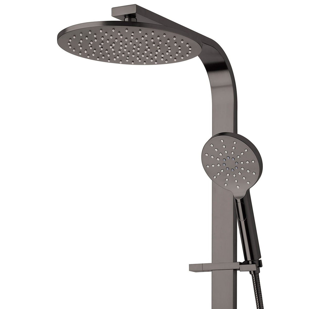Voda Eclipse Shower Column Round Brushed Gunmetal