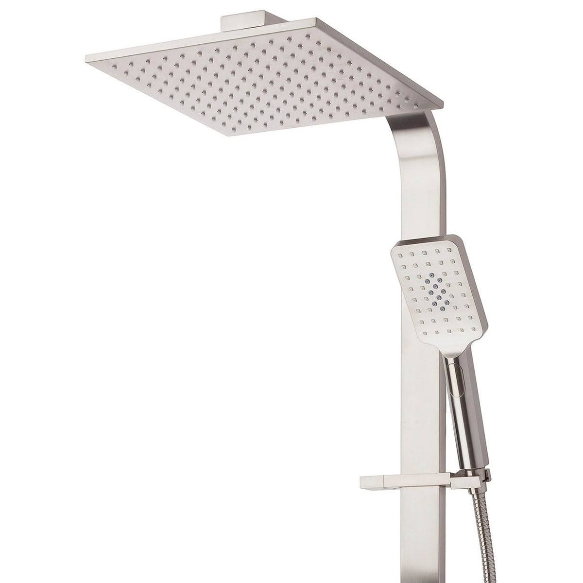 Voda Eclipse Shower Column Square Brushed Nickel