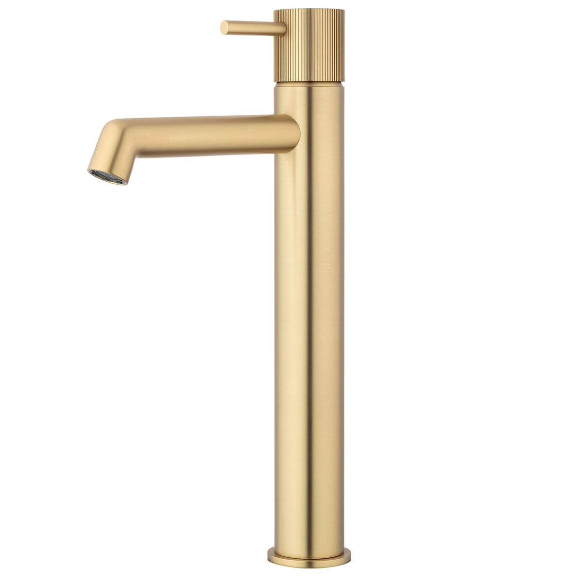 Voda Onyx Basin Mixer - High Rise - Brushed Brass