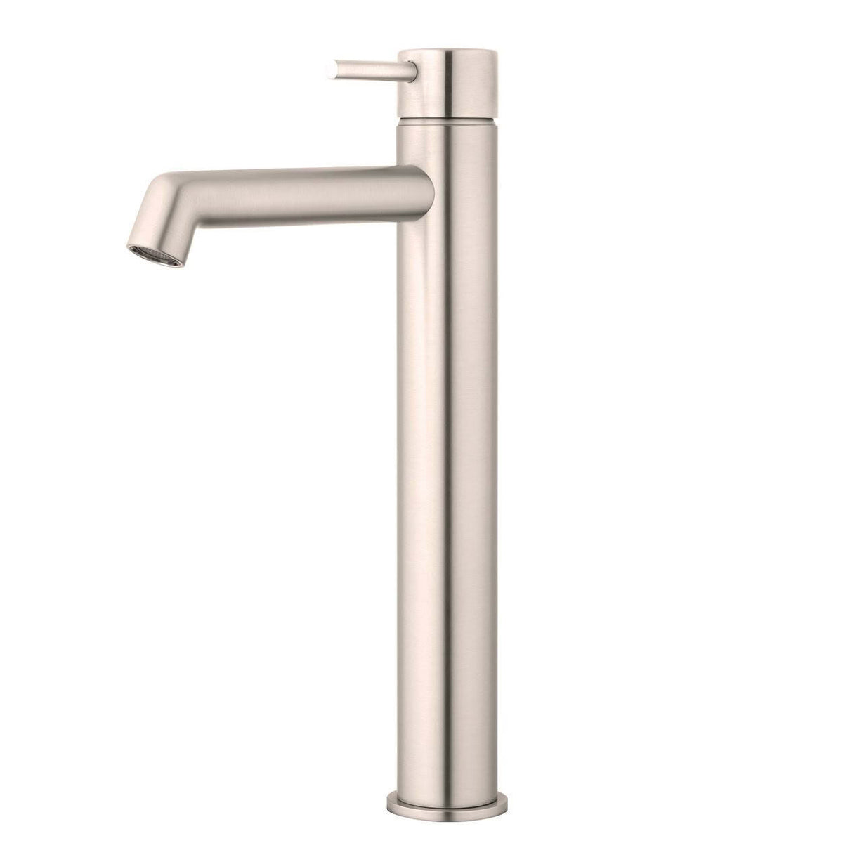 Voda Onyx Basin Mixer - High Rise - Brushed Stainless