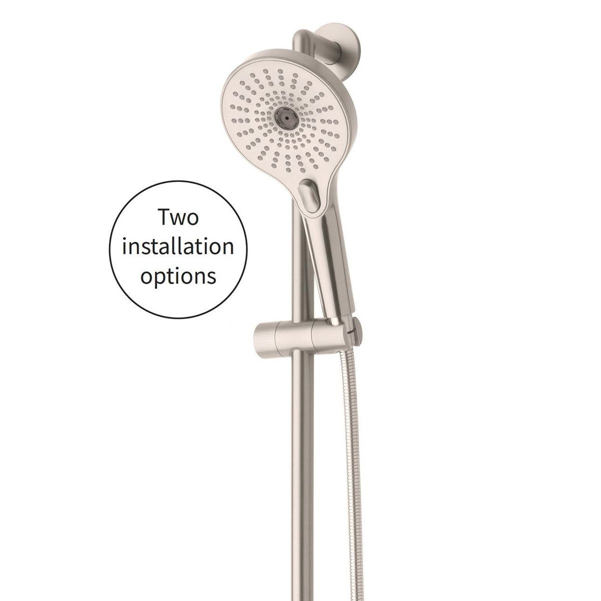 Voda Onyx WetRail Slide Shower - Multi-function - Brushed Stainless
