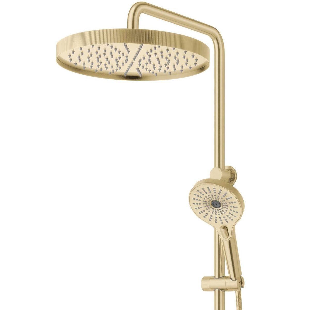 Voda Onyx Double Head Shower - Brushed Brass