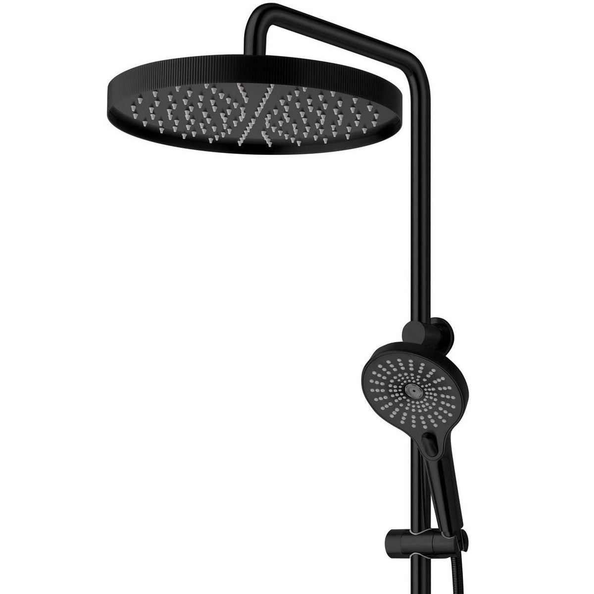 Voda Onyx Double Head Shower - Brushed Black