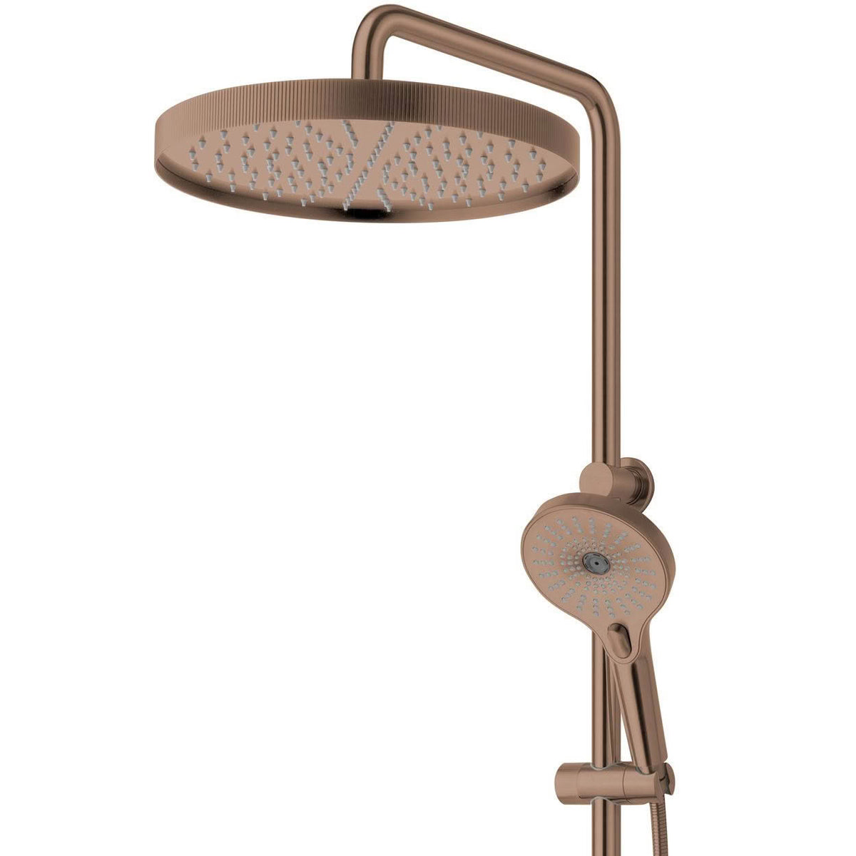 Voda Onyx Double Head Shower - Brushed Bronze