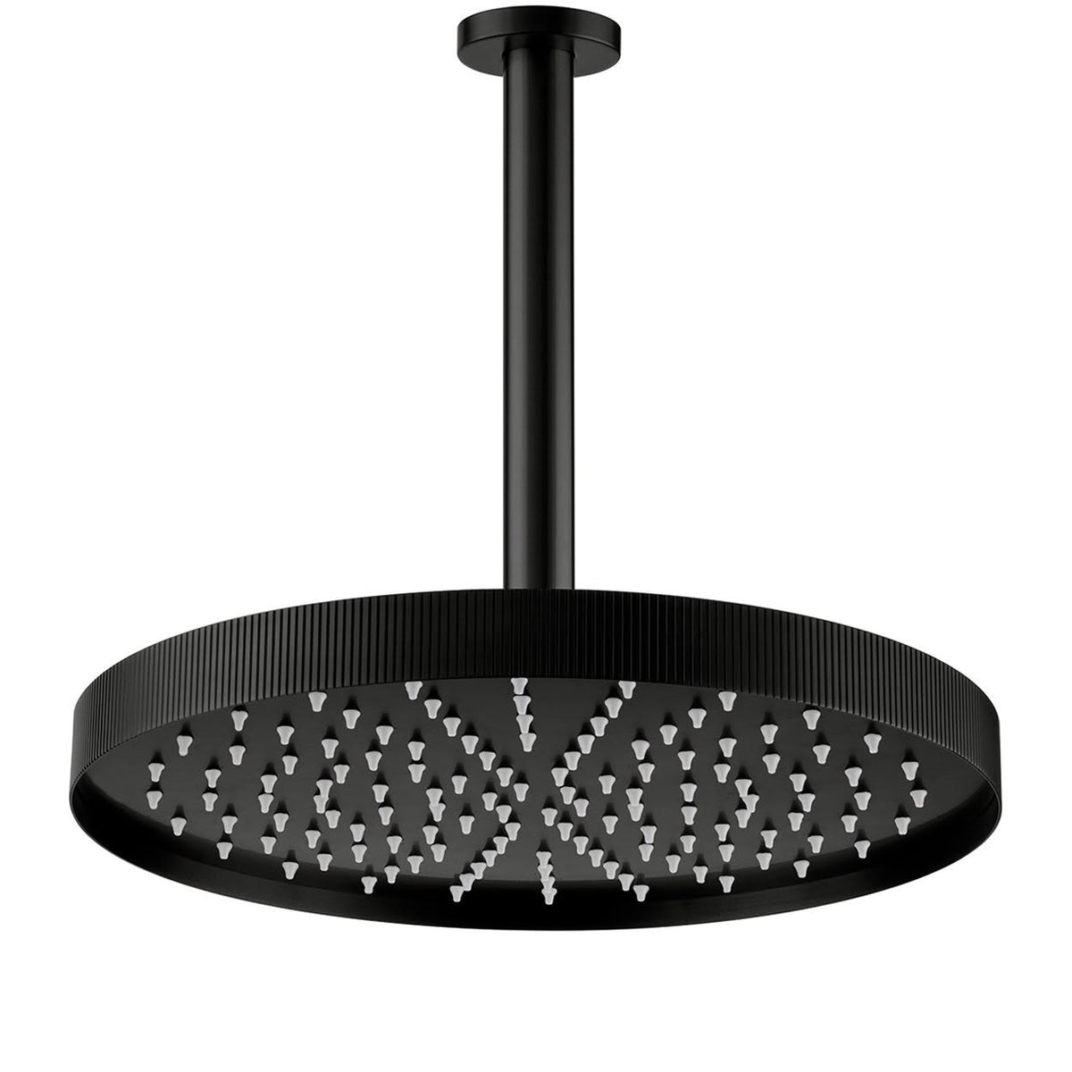 Voda Onyx Shower Drencher - Ceiling Mount - Brushed Black