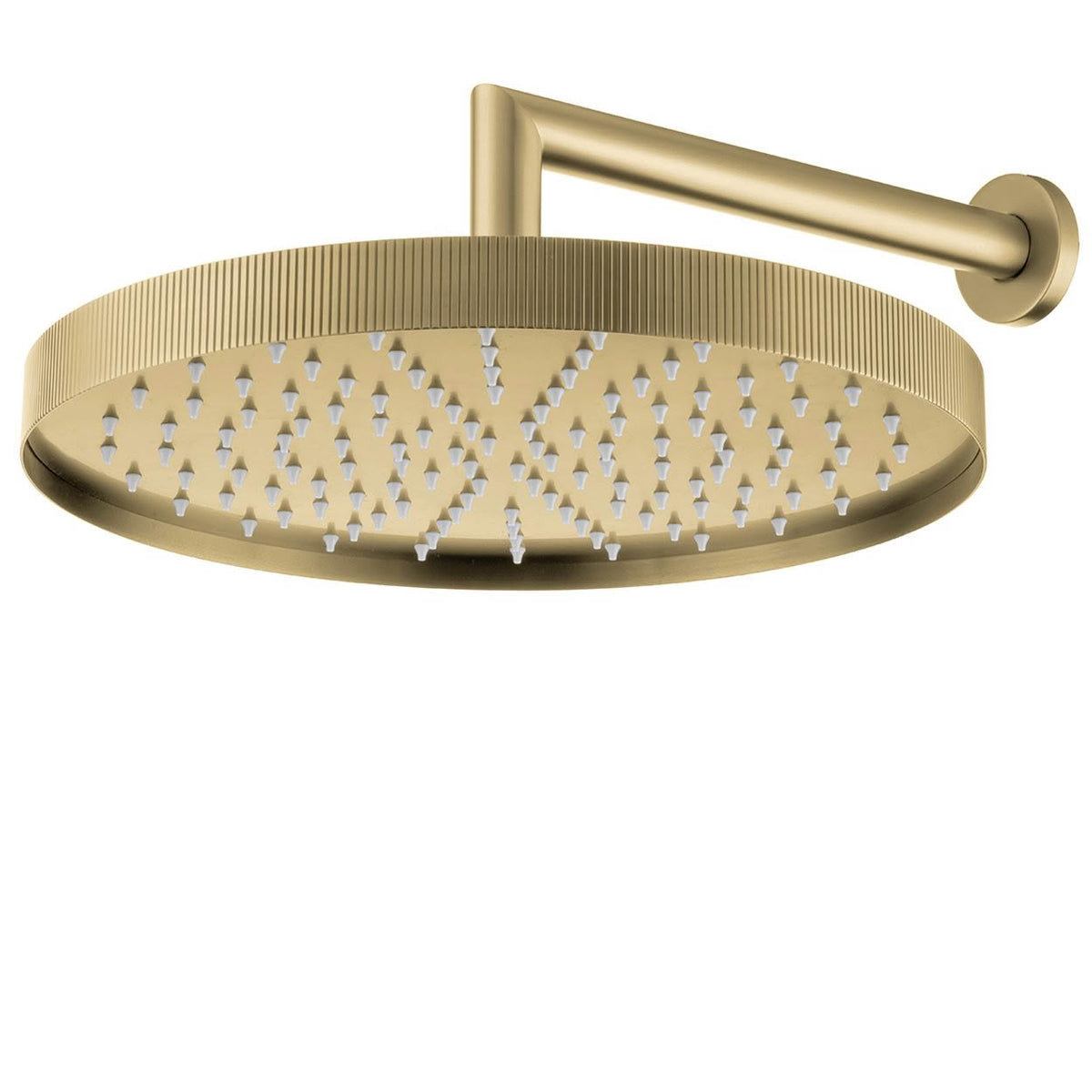 Voda Onyx Shower Drencher - Wall Mount - Brushed Brass
