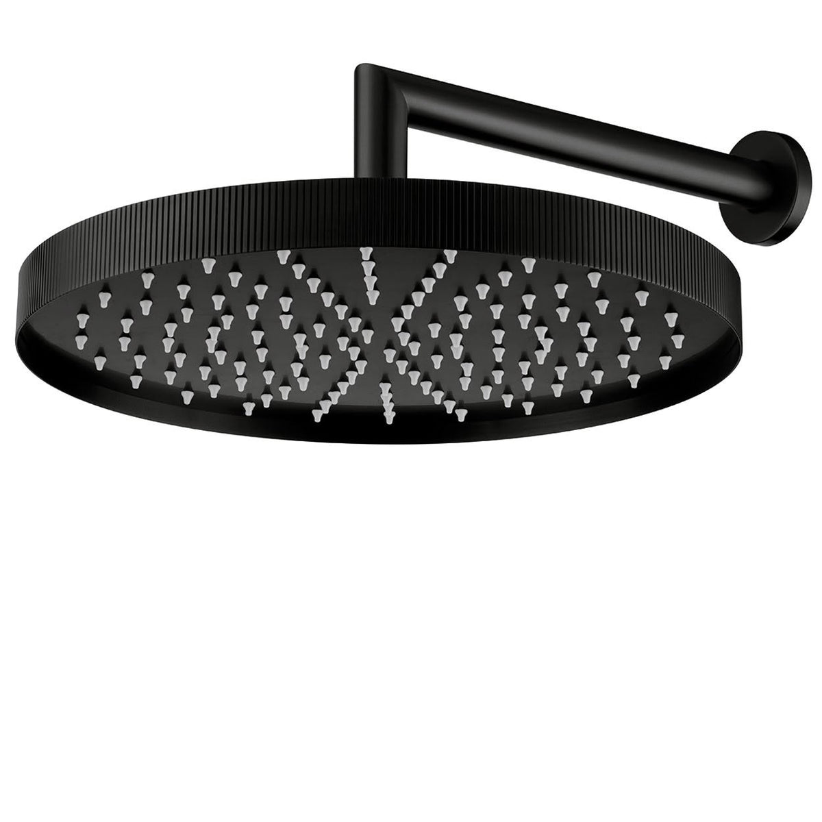 Voda Onyx Shower Drencher - Wall Mount - Brushed Black