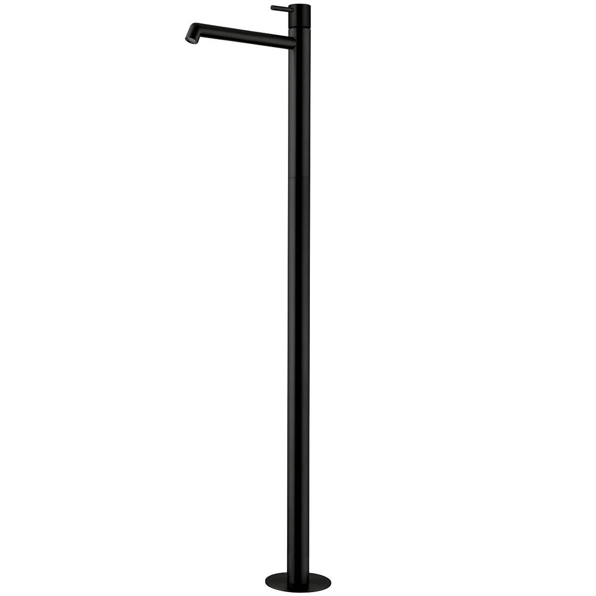 Voda Onyx Floor Mounted Bathroom Mixer - Brushed Black
