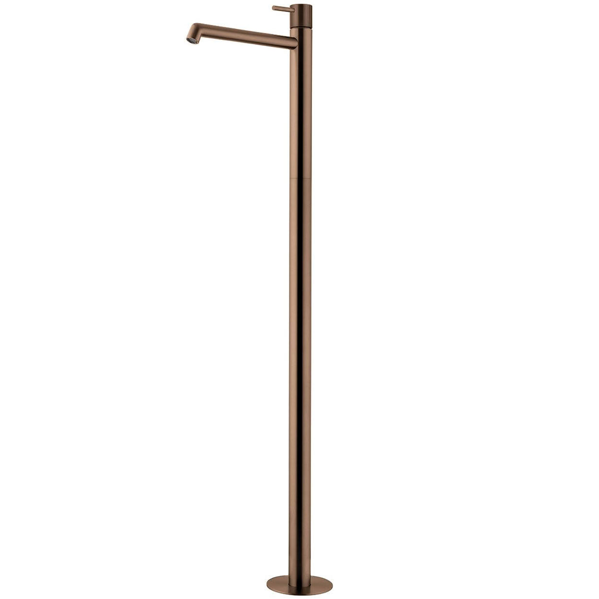 Voda Onyx Floor Mounted Bathroom Mixer - Brushed Bronze