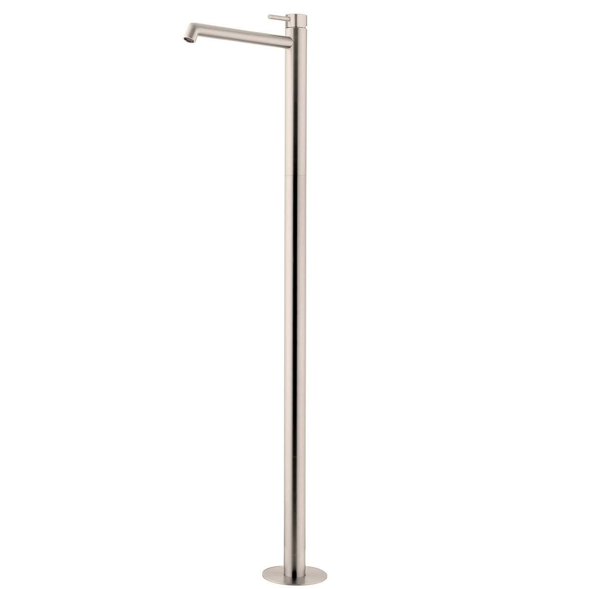 Voda Onyx Floor Mounted Bathroom Mixer - Brushed Stainless