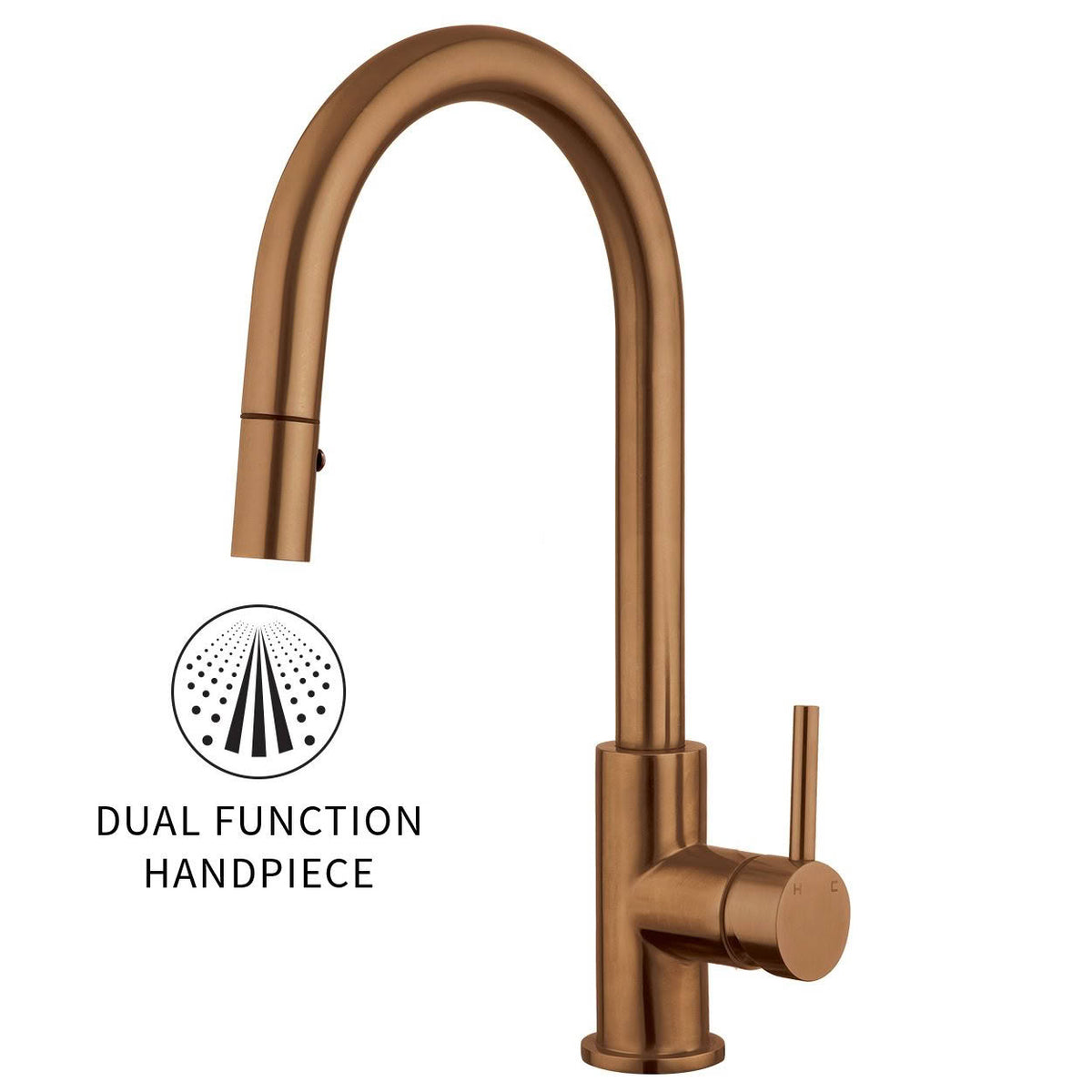 voda-gooseneck-pull-out-sink-mixer-brushed-copper