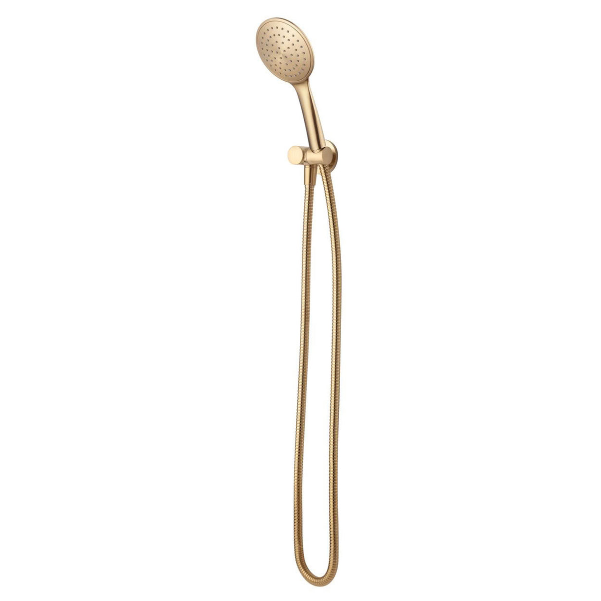 Voda Storm Wall Mounted Shower Kit Round Handpiece Brushed Brass