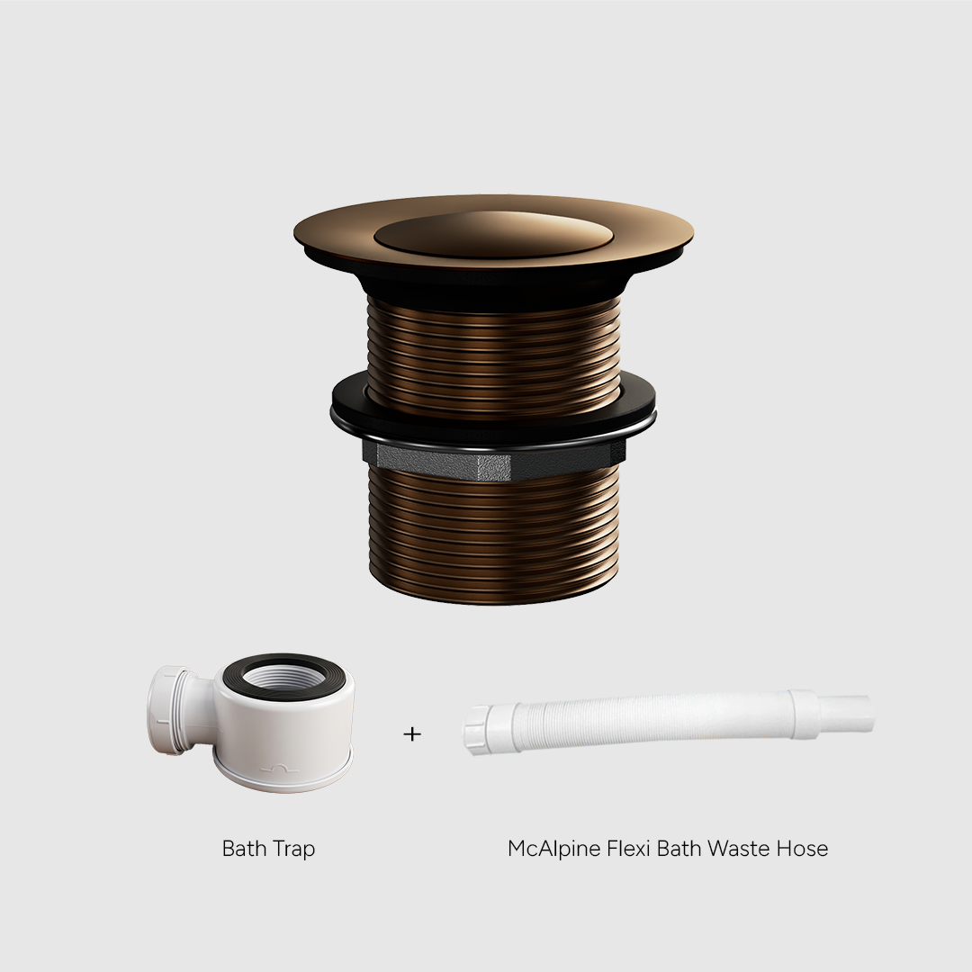 Versa Pop Up Bath Waste Kit 40mm | Non-Overflow Long Tail