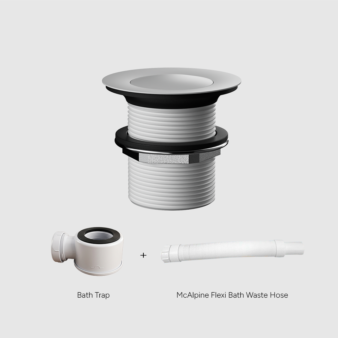 Versa Pop Up Bath Waste Kit 40mm | Non-Overflow Long Tail