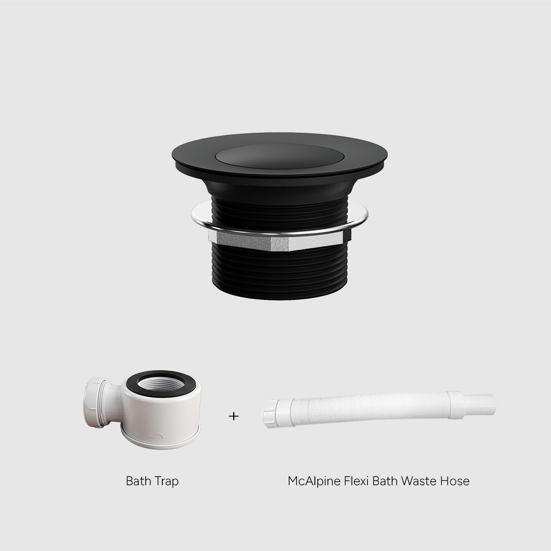 Versa Pop Up Bath Waste Kit 40mm | Non-Overflow Short Tail