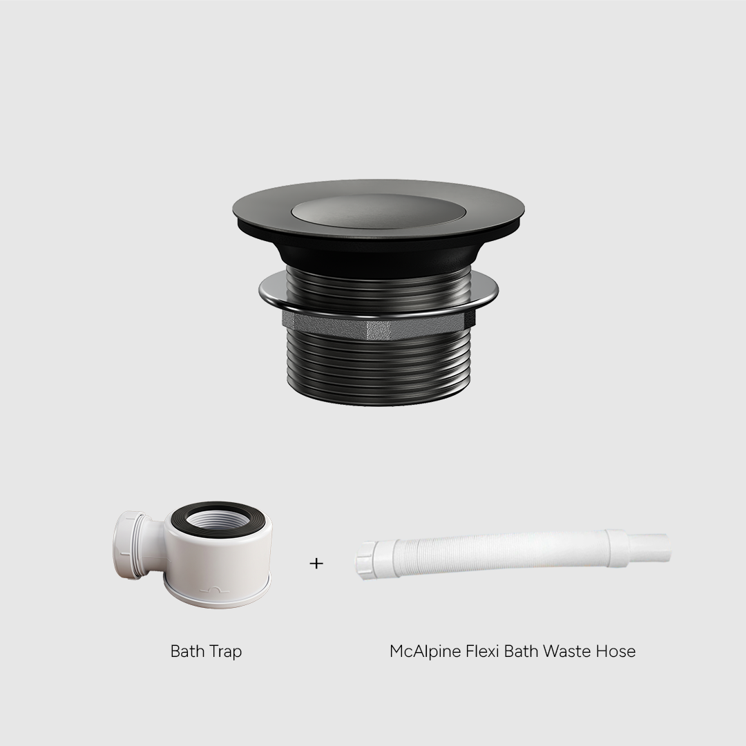 Versa Pop Up Bath Waste Kit 40mm | Non-Overflow Short Tail