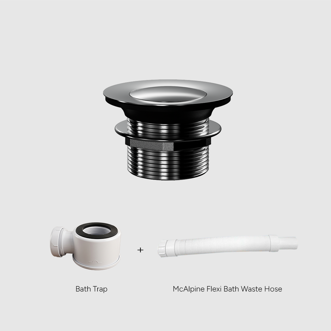 Versa Pop Up Bath Waste Kit 40mm | Non-Overflow Short Tail