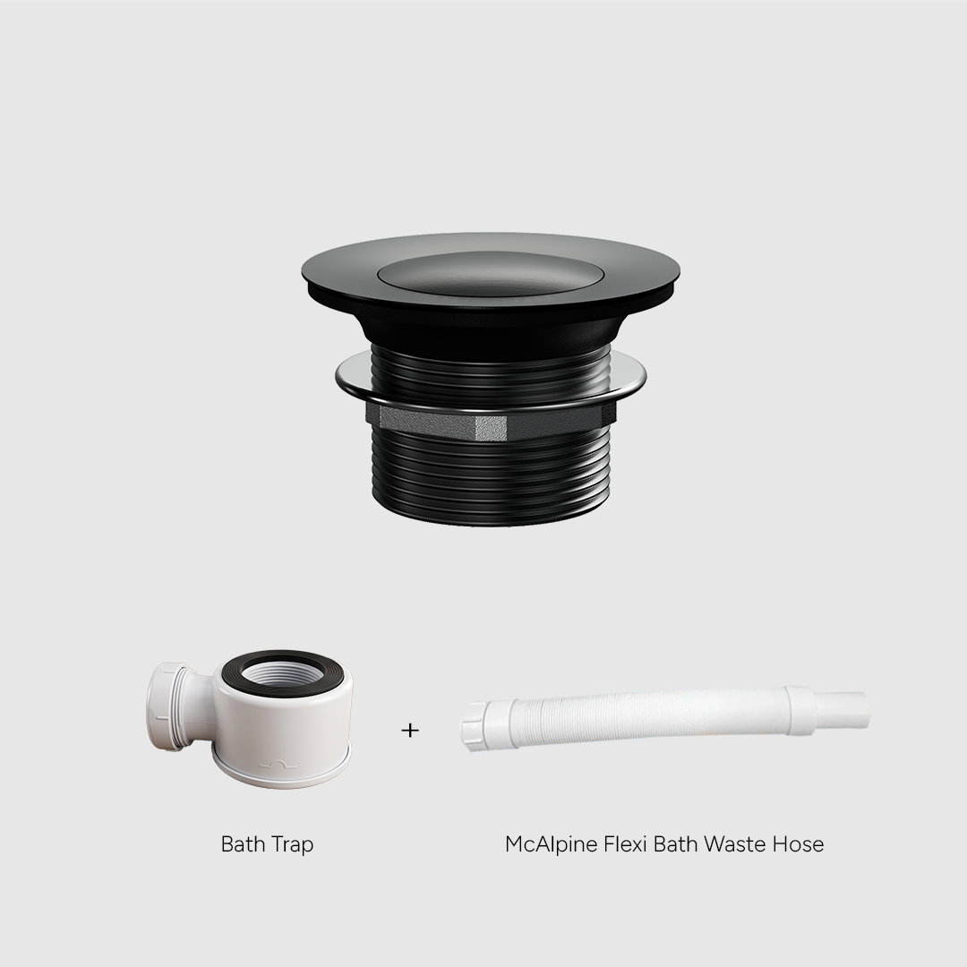 Versa Pop Up Bath Waste Kit 40mm | Non-Overflow Short Tail